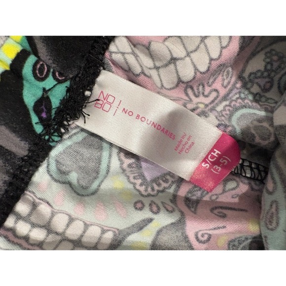 No Boundaries Skull Print Leggings - Colorful Sugar Skull Leggings S - Picture 3 of 3